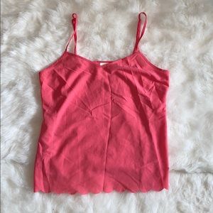 scalloped tank top
